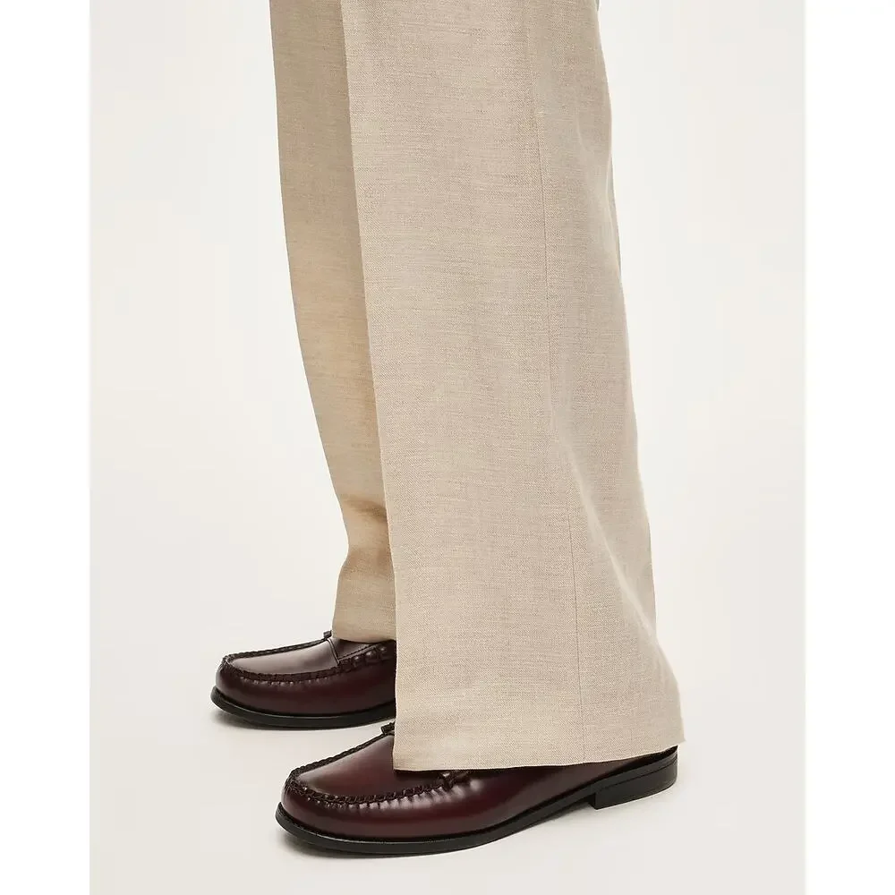 NWT J Crew Crosby Classic-Fit Suit Pant in Irish Cotton-Linen Blend 36 x 34